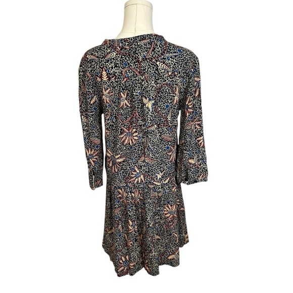 Ba&Sh Long Sleeve Multi Color Floral Mini Shirt Dress Size Medium - Picture 4 of 12